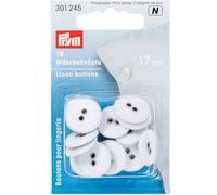 Prym 301245 Linen Buttons 'Linen' White Size 17mm, 16 Pieces