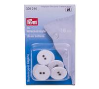 Prym - Weiß (18mm) Leinen Wäscherei Tasten - 14 Stück