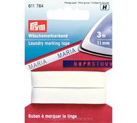 Prym 611784 Wäschemarkierband CO aufbügelbar 11 mm weiß