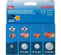 Prym 673136 Werkzeug-Set Druckknöpfe Anorak, 12, 15 und 20 mm