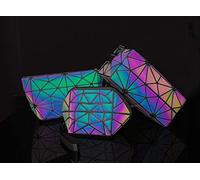 Pryzm Make-up-Taschen, reflektierend, Lasereffekt, 3-teiliges Set