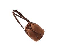 Psdndeww 2 Retro inspirierte Umhängetasche aus Wildleder mit Kordelzug Geräumige Umhängetasche mit verstärktem Boden für Reisen und Freizeitausflüge Funktionelle Geldbörse mit Kordelzug