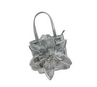 Psdndeww Stilvolle Blumen Abendtasche Handtasche Mit Blumen Design Geräumige PU Abendtasche Hochzeits Eimer Geldbörse Für Braut Abschlussball Veranstaltung Elegante Damenhandtasche