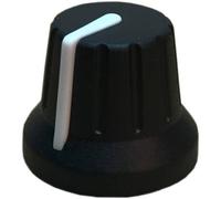 PSP 49009 49009 Drehknopf mit Zeiger Schwarz, Weiß (Ø x H) 18.8 mm x 15.24 mm 1 St.