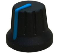 PSP 49009-BL 49009-BL Drehknopf mit Zeiger Schwarz, Blau (Ø x H) 18.8 mm x 15.24 mm 1 St.