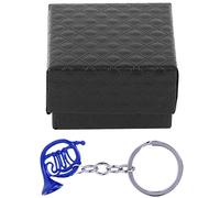 Pssopp 2Pcs Französisch Horn Form Schlüsselbund, Mini Schlüsselanhänger Ring, Charm Geldbörse Tasche Anhänger, Schlüsselbund Handtasche Dekoration, Kunsthandwerk(5 * 5 * 3cm-Blau)