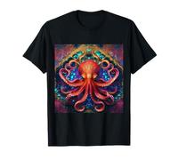 Psychedelic Octopus Kraken Fantasy SciFi Tentakel Funky T-Shirt