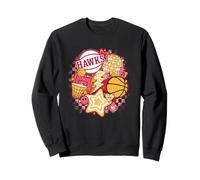 Psychedelische Basketball-Collage der NBA Atlanta Hawks Sweatshirt