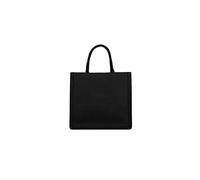 PSYCS Schwarz Damen Baumwoll-Einkaufstasche Umhängetasche Lässige multifunktionale Geeignet für Arbeit, Schule, Einkaufen, Freizeit, Alltag