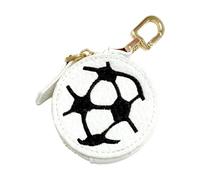 PU-Leder-Schlüsselanhänger für Sport-Fans, für Studenten, Profis, Mode-Accessoire, Sport-Münztasche, Schlüsselanhänger, Fußball 1, One Size
