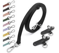 PU Leder Schulterriemen für Minitaschen Taschengurte Terrakotta Tragegurte für Taschen Tragegurt für Longchamp Damen Bag Strap schwarz