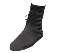 PU Leder Stiefel - Renaissance Mittelalter Cosplay Stiefel Schnürstiefel Motorrad Stiefel Kampf Vintage Distressed Pu Leder Stiefel Mode Stiefel für Frauen und Männer Cosplay,Schwarz,36