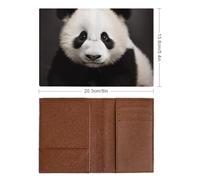 PU-Schutzhülle für Kreditkarte, Damen, Herren, niedlicher Panda, wasserdicht, Reisebrieftasche, stilvolle Reisepasshülle, schlankes Reisepassetui für Kartenhalter, Reisezubehör, Stil, 20,3 x 13,8 cm,
