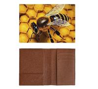 PU-Schutzhülle für Kreditkarten, Damen, Herren, Gelb, Honig, wasserdicht, Reisebrieftasche, stilvolle Reisepasshülle, schlankes Reisepassetui für Kartenhalter, Reisezubehör, Stil, 20,3 x 13,8 cm,