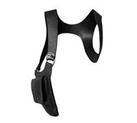 PU, Unterarm Umhängetasche, Doppelter Schultergurt, Damen Und Herren Umhängetasche, Verdeckte Packung, Schwarz