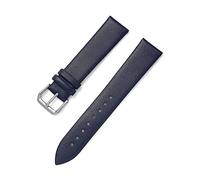 Puasny Ersatzarmband aus Leder für Uhren mit Dornschließe und Werkzeug - Installationsset für Bänder von 8 mm bis 22 mm,Blau,22 mm