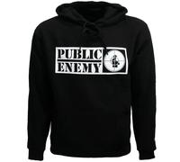 Public Enemy Crosshairs Kapuzenpullover mit Logo-Ärmeln M Schwarz