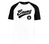 Public Enemy Fight The Power Unisex Weiß Baseball T-Shirt Herren Damen Kurze Ärmel Short Sleeves XXL