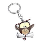 Publilancio srl Schlüsselanhänger Eule Trötsch Mit Flügel Und Touch Graduierung Metall Verschönerung