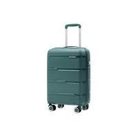 PUCCINI Casablanca Koffer Handgepäck 56x36x22 cm Hartschalenkoffer aus Polypropylen Reisekoffer mit 4 Spinner Rollen Zahlenschloss Leicht (2,6 kg) Teleskopgriff Kreuzspanngurte (Grün, M)