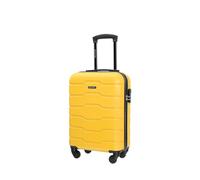 PUCCINI Koffer Alicante Hartschalenkoffer Trolley Leicht Reisekoffer mit 4 Rollen M-L-XL (Gelb, L)