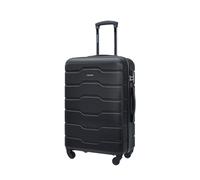 PUCCINI Koffer Alicante Hartschalenkoffer Trolley Leicht Reisekoffer mit 4 Rollen M-L-XL (Schwarz, XL)