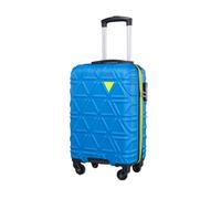 PUCCINI Koffer California Hartschalenkoffer Handgepäck Trolley Leicht Reisekoffer mit 4 Rollen M-L-XL (Blau, M)