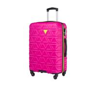 PUCCINI Koffer California Hartschalenkoffer Trolley Leicht Reisekoffer mit 4 Rollen M-L-XL (Rosa, L)