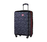 PUCCINI Koffer California Hartschalenkoffer Trolley Leicht Reisekoffer mit 4 Rollen M-L-XL (Schwarz, L)