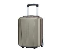 PUCCINI Koffer Paris Hartschalenkoffer Handgepäck Trolley Leicht Reisekoffer mit 2 Rollen S-M-L-XL (Champagnerfarben, S)