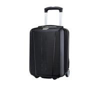 PUCCINI Koffer Paris Hartschalenkoffer Handgepäck Trolley Leicht Reisekoffer mit 2 Rollen S-M-L-XL (Schwarz, S)