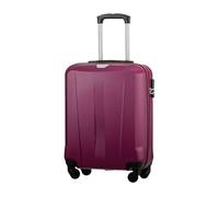 PUCCINI Koffer Paris Hartschalenkoffer Handgepäck Trolley Leicht Reisekoffer mit 4 Rollen S-M-L-XL (Weinrot, M)