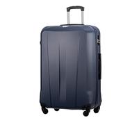 PUCCINI Koffer Paris Hartschalenkoffer Trolley Leicht Reisekoffer mit 4 Rollen S-M-L-XL (Dunkelblau, XL)