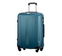 PUCCINI Koffer Paris Hartschalenkoffer Trolley Leicht Reisekoffer mit 4 Rollen S-M-L-XL (Grün, L)