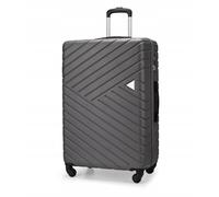 Puccini Koffer Reisekoffer Hartschalen Trolly Beautycase Malaga (Anthrazit (8), Groß)
