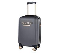 PUCCINI Koffer Reisekoffer Kabinenkoffer Hartschalen Trolly Los Angeles TSA Schloss (Anthrazit (8), Kabinenkoffer)