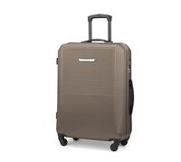 PUCCINI Koffer San Diego Hartschalenkoffer Trolley Leicht Reisekoffer mit 4 Rollen M-L-XL (Beige, L)