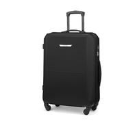 PUCCINI Koffer San Diego Hartschalenkoffer Trolley Leicht Reisekoffer mit 4 Rollen M-L-XL (Schwarz, L)