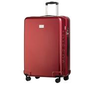 PUCCINI Polycarbonat Koffer Panama Hartschalenkoffer Trolley Leicht Reisekoffer mit Zwillingsrollen TSA-Kombinationsschloss M-L-XL (Rot, XL)