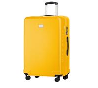 PUCCINI Polycarbonat Koffer Panama Hartschalenkoffer Trolley Leicht Reisekoffer mit Zwillingsrollen TSA-Kombinationsschloss M-L-XL (Gelb, XL)