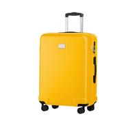 PUCCINI Polycarbonat Koffer Panama Hartschalenkoffer Trolley Leicht Reisekoffer mit Zwillingsrollen TSA-Kombinationsschloss M-L-XL (Gelb, L)