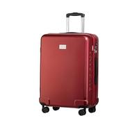 PUCCINI Polycarbonat Koffer Panama Hartschalenkoffer Trolley Leicht Reisekoffer mit Zwillingsrollen TSA-Kombinationsschloss M-L-XL (Rot, L)