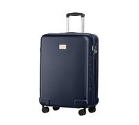 PUCCINI Polycarbonat Koffer Panama Hartschalenkoffer Trolley Leicht Reisekoffer mit Zwillingsrollen TSA-Kombinationsschloss M-L-XL (Dunkelblau, L)