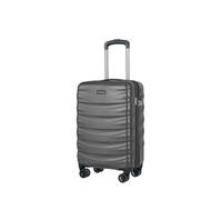 PUCCINI Polycarbonat Koffer Valencia Hartschalenkoffer Handgepäck Trolley Leicht Reisekoffer mit Zwillingsrollen M-L-XL (Anthrazit, M)