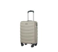 PUCCINI Polycarbonat Koffer Valencia Hartschalenkoffer Handgepäck Trolley Leicht Reisekoffer mit Zwillingsrollen M-L-XL (Champagnerfarben, M)
