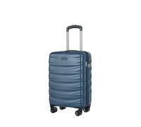 PUCCINI Polycarbonat Koffer Valencia Hartschalenkoffer Handgepäck Trolley Leicht Reisekoffer mit Zwillingsrollen M-L-XL (Dunkelblau, M)