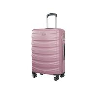 PUCCINI Polycarbonat Koffer Valencia Hartschalenkoffer Trolley Leicht Reisekoffer mit Zwillingsrollen M-L-XL (Rosa, L)