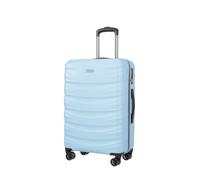 PUCCINI Polycarbonat Koffer Valencia Hartschalenkoffer Trolley Leicht Reisekoffer mit Zwillingsrollen M-L-XL (Blau, L)