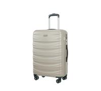 PUCCINI Polycarbonat Koffer Valencia Hartschalenkoffer Trolley Leicht Reisekoffer mit Zwillingsrollen M-L-XL (Champagnerfarben, L)