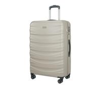 PUCCINI Polycarbonat Koffer Valencia Hartschalenkoffer Trolley Leicht Reisekoffer mit Zwillingsrollen M-L-XL (Champagnerfarben, XL)